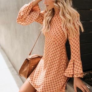 Vici Dolls Thanksgiving Dress Size L long sleeve mini